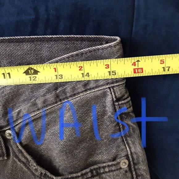 Levis Faded Black Stonewash 94 Baggy Button Fly Relaxed Fit Denim Jeans 29 - Picture 6 of 9